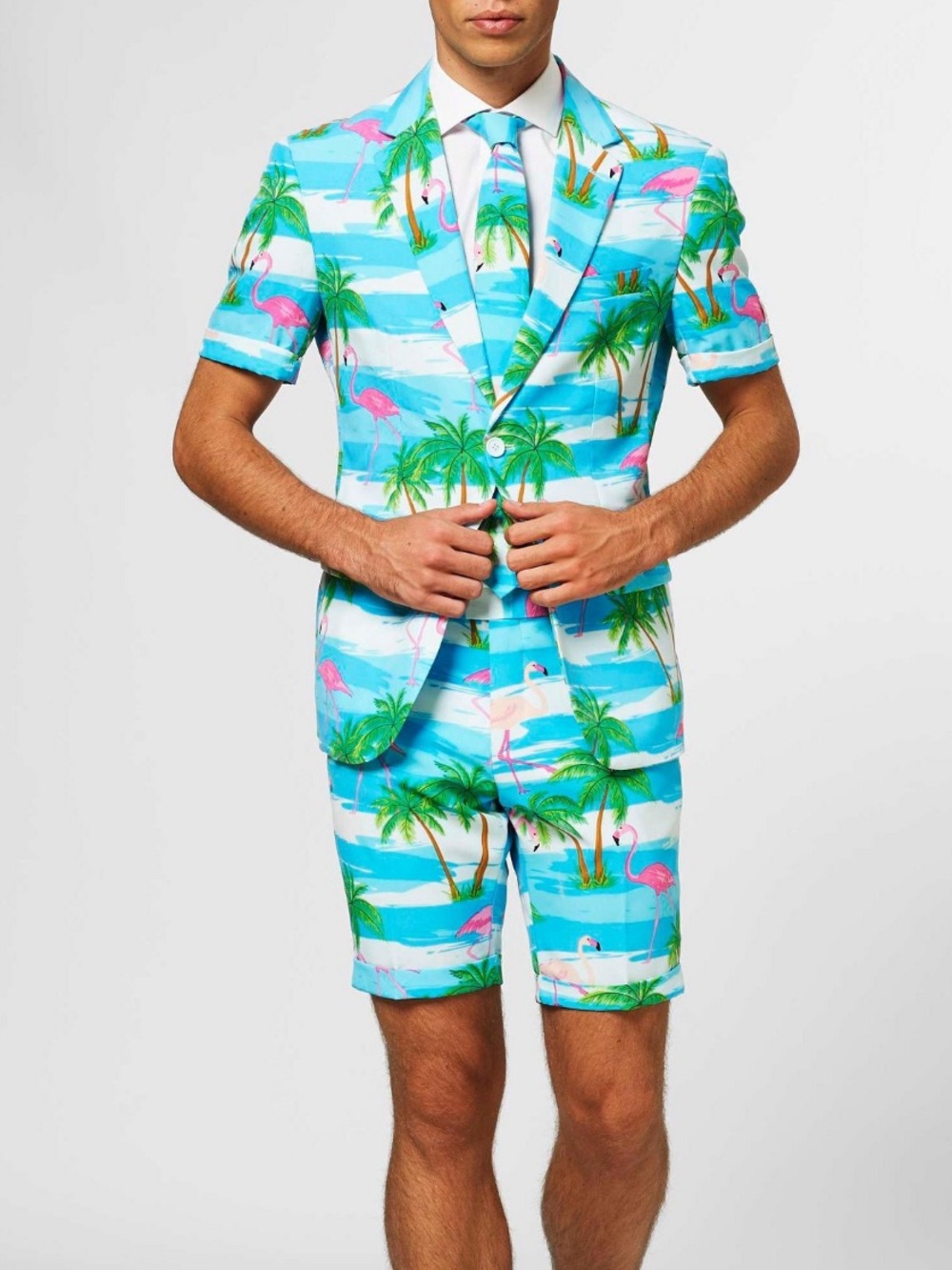 OppoSuits flamingo short sleeve/short suit